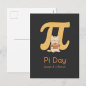 Cute Pi Day Cat Shirt シーズンポストカード (正面/裏面)