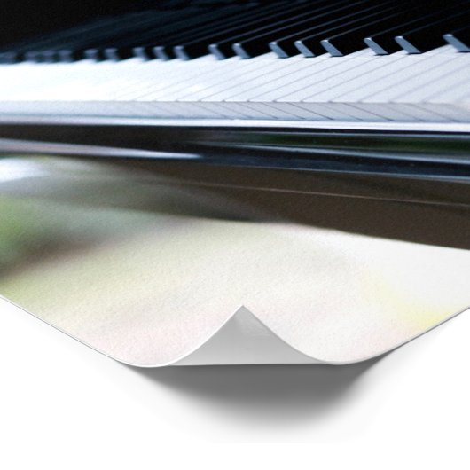 Cute Piano Artwork ポスター (角)