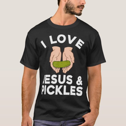 Cute Pickle Design For Men Women Kids Jesus Pickle Tシャツ (正面)