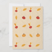 Cute Pie Pumpkin Thanksgiving Dinner 招待状 (裏面)