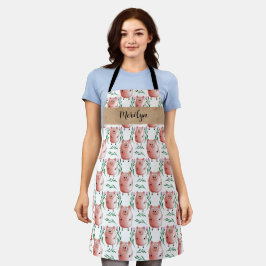 Cute Pig Apron –Farm Animal Kitchen & Baking Apron エプロン