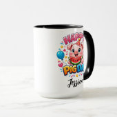 Cute Pig Day Mug – Adorable Pig Lover マグカップ (正面右)