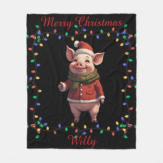 Cute Pig Fleece Blanket フリースブランケット (正面)
