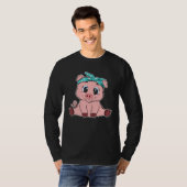 Cute pig headscarf little pig tシャツ (正面フル)