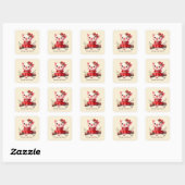 Cute pig lovers customizable Square Sticker スクエアシール (シート)