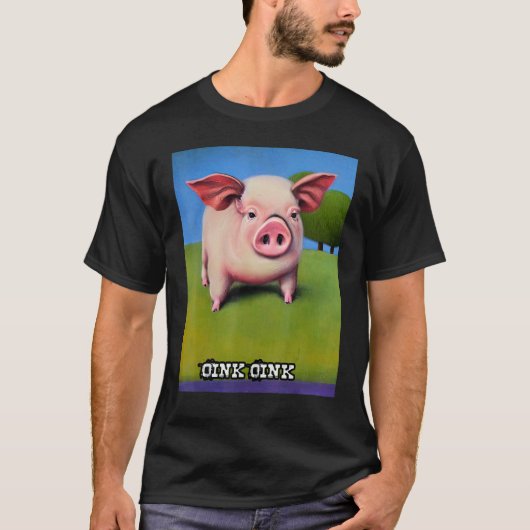 Cute Pig Piggie Oink Oink 36 Tシャツ (正面)