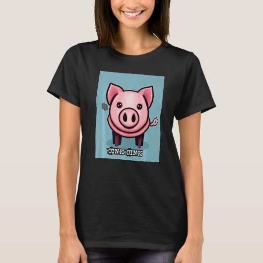 Cute Pig Piggie Oink Oink  50 Tシャツ (正面)