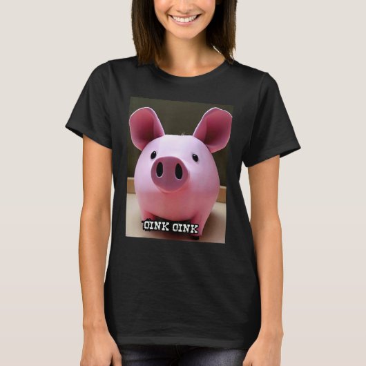 Cute Pig Piggie Oink Oink 59 Tシャツ (正面)