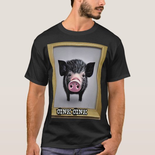 Cute Pig Piggie Oink Oink 5 Tシャツ (正面)
