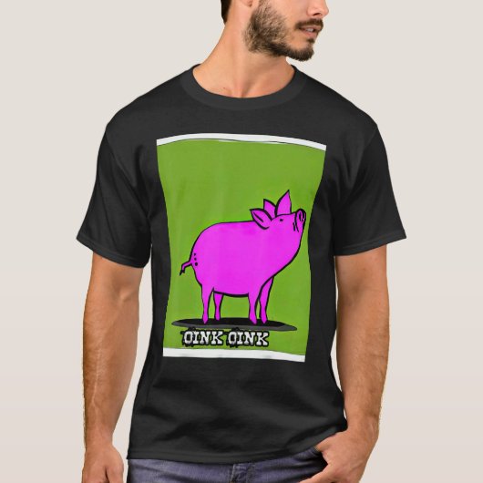 Cute Pig Piggie Oink Oink 7 Tシャツ (正面)