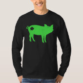 Cute Pig Shamrock St Patrick s Day Saint Paddy s Tシャツ (正面)
