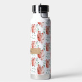 Cute Pig Water Bottle – Adorable Farm Animal Drink ウォーターボトル (左面)