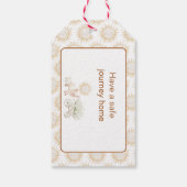 Cute Pig Wheelbarrow Baby Shower Birthday ギフトタグ (裏面)