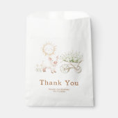 Cute Pig Wheelbarrow Birthday フェイバーバッグ (正面)