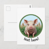 cute pig with your text ポストカード (正面/裏面)