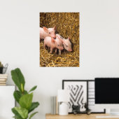 Cute Pigs Poster ポスター (ホームオフィス)