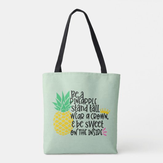 Cute Pineapple Yellow Be a Pineapple トートバッグ (裏面)