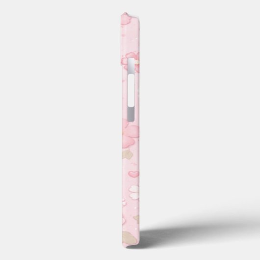 Cute Pink Aesthetic Floral Pattern Case-Mate iPhoneケース (裏面 / 左)