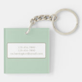 Cute Pink and Aqua Coastal Scooter キーホルダー (裏面)