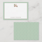 Cute Pink and Aqua Coastal Scooter ノートカード (正面/裏面)