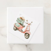 Cute Pink and Aqua Coastal Scooter フェイバータグ (インサイチュ)