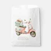 Cute Pink and Aqua Coastal Scooter フェイバーバッグ (正面)