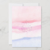 Cute Pink and Blue Crystal Gem Gender Reveal 招待状 (裏面)