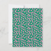 Cute Pink and Green Dots Personalized Stationery ノートカード (裏面)