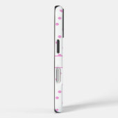 Cute Pink and White Polka Dot Personalized Name Case-Mate iPhoneケース (裏面 / 右)