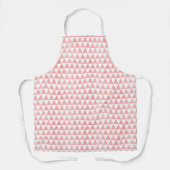 Cute Pink And White Triangle Pattern エプロン (正面)