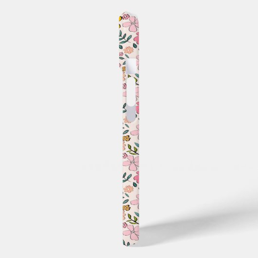 Cute Pink and Yellow Floral Pattern Case-Mate iPhoneケース (裏面 / 左)