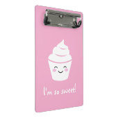 Cute pink animate cupcake ミニクリップボード (アングル)