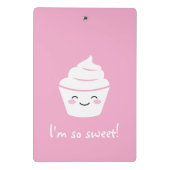 Cute pink animate cupcake ミニクリップボード (裏面)