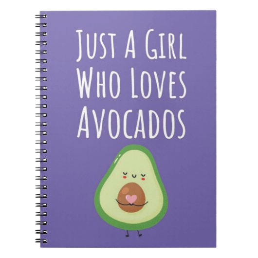 Cute Pink Avocado Gifts For Baby Girls Fruit Her ノートブック (正面)