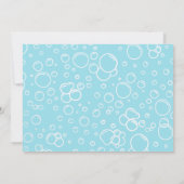 Cute Pink Axolotl Under the Sea Birthday サンキューカード (裏面)