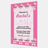 Cute Pink Baby Carriage Shower アクリルサイン (傾斜)