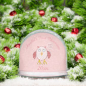 Cute Pink Baby Girl Owl Custom First Christmas (クリスマス)