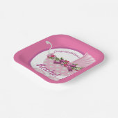 Cute Pink Baby Stroller ペーパープレート (傾斜あり)