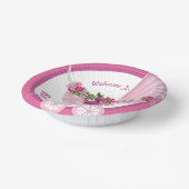 Cute Pink Baby Stroller ペーパーボウル (傾斜あり)