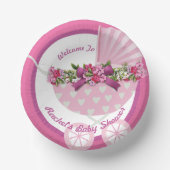 Cute Pink Baby Stroller ペーパーボウル (正面)