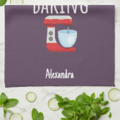 Cute Pink Baking Gifts For Baby Girls Kids Baker キッチンタオル (折り畳み)