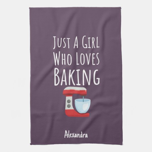 Cute Pink Baking Gifts For Baby Girls Kids Baker キッチンタオル (縦)