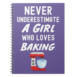 Cute Pink Baking Gifts For Baby Girls Kids Baker ノートブック