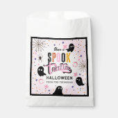 Cute Pink Black Sweet Spooky Halloween Ghost フェイバーバッグ (正面)