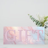 Cute Pink Blush Soft Elegant Gift Certificate セーブザデート (スタンド正面)