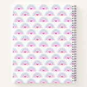 Cute Pink Boho Rainbow Girl sketchbook ノートブック (裏面)