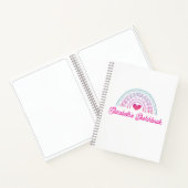 Cute Pink Boho Rainbow Girl sketchbook ノートブック (内部)