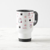 Cute Pink Boo Ghost Travel Mug | トラベルマグ (正面右)