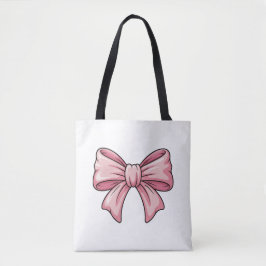 Cute Pink Bow Coquette Aesthetic Canvas Tote Bag トートバッグ