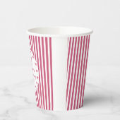 Cute Pink Bow First Birthday  紙コップ (左)